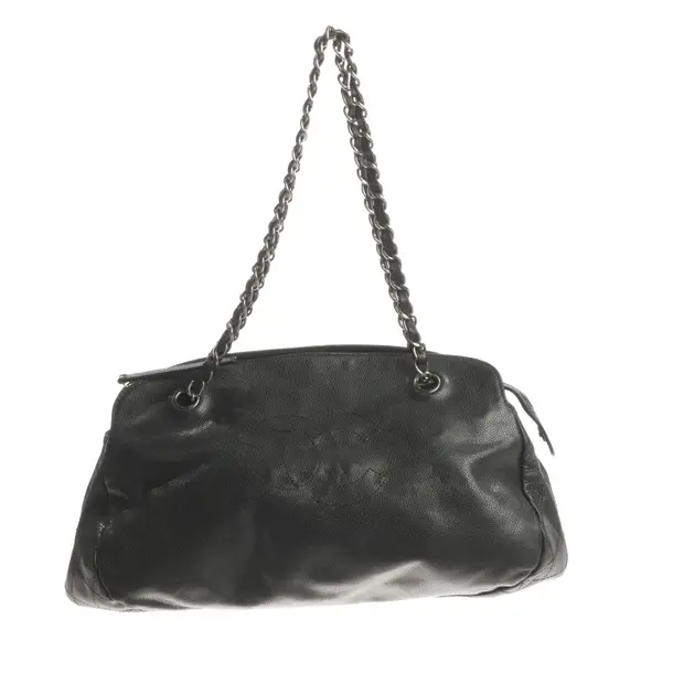 Shoulder Bag, in Gray, Leather, Chanel