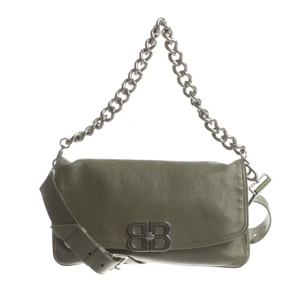 Schultertasche, in Grau, Leder, Balenciaga