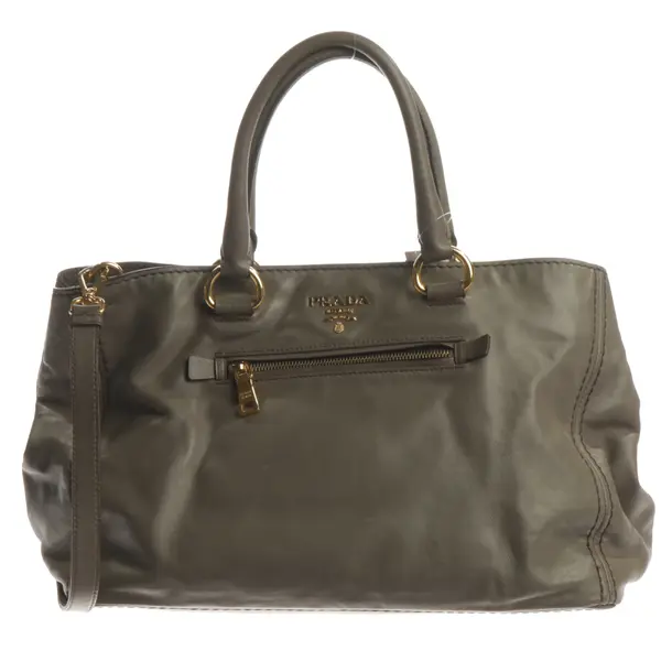 Handtasche, in Grau, Leder, Prada