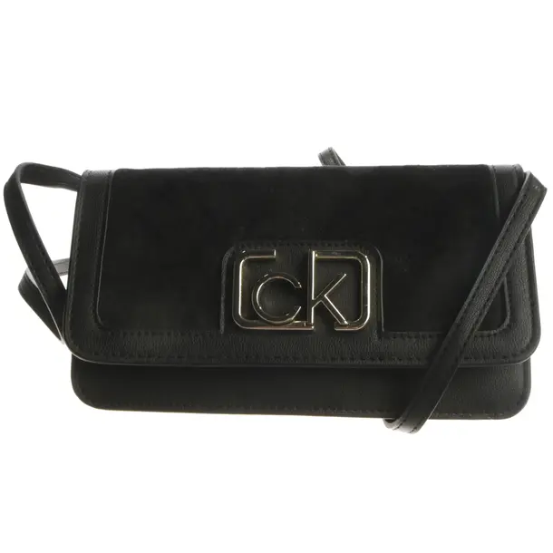 Abendtasche, in Schwarz, Leder, Calvin Klein