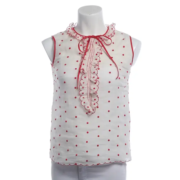 In alto, in Beige, Cotone, Rosso Valentino