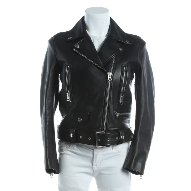 LeatherJacket, in Black, Leather, Acne Studios