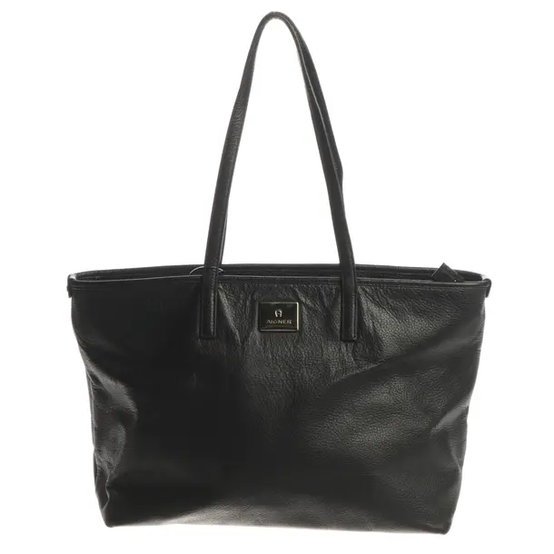 Shoulder Bag, in Black, Leder, Aigner