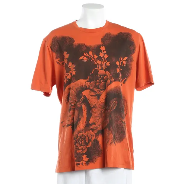 T-Shirt, in Dark Orange, Cotton, Zegna