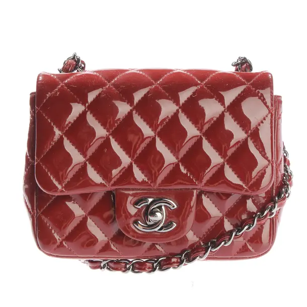 Schultertasche, in Bordeaux, Lackleder, Chanel