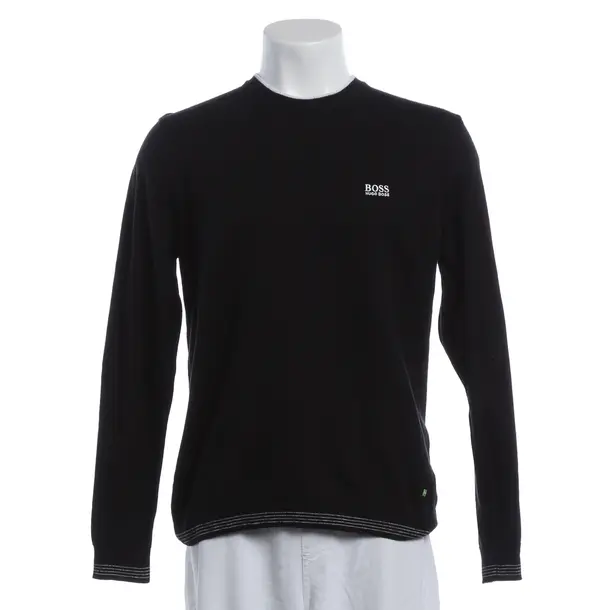Jumper, in Black, Cotton, Hugo Boss Green