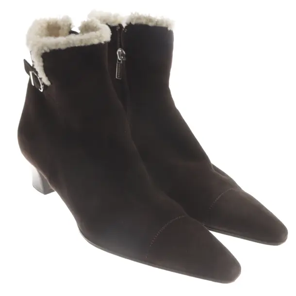 Stiefeletten, in Dunkelbraun, Unützer