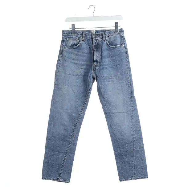Straight Fit Jeans, in Blue, Cotton, Totême