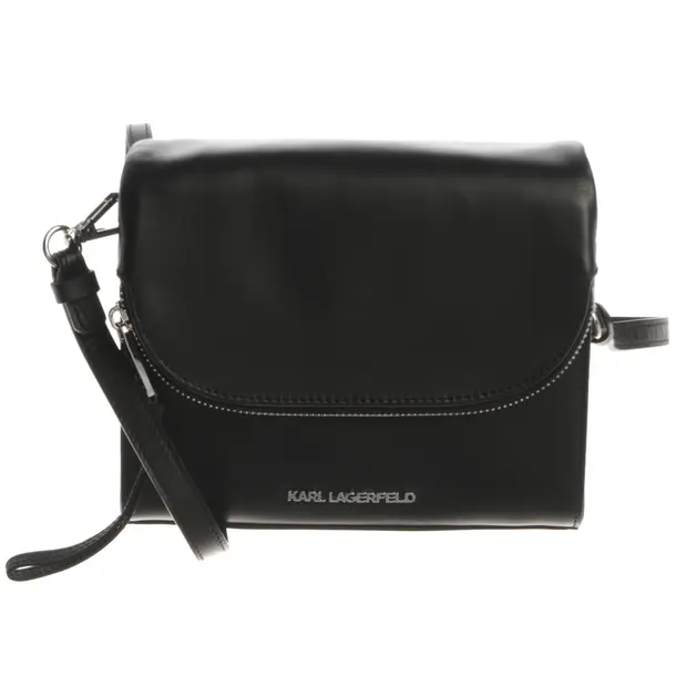 Shoulder Bag, in Black, Leder, Karl Lagerfeld