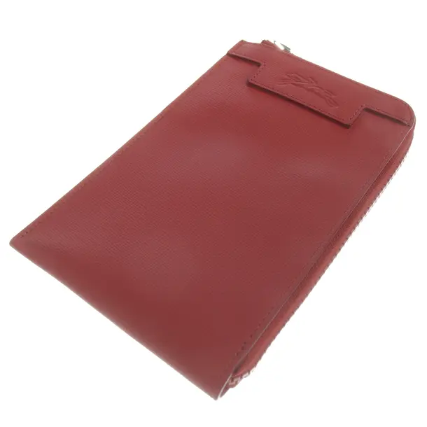 Custodia per cellulare Crossbody, in Rosso, Pelle, Longchamp