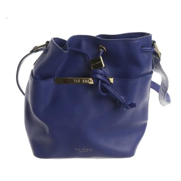 Shoulder Bag, in Blue, Leather, Ted Baker