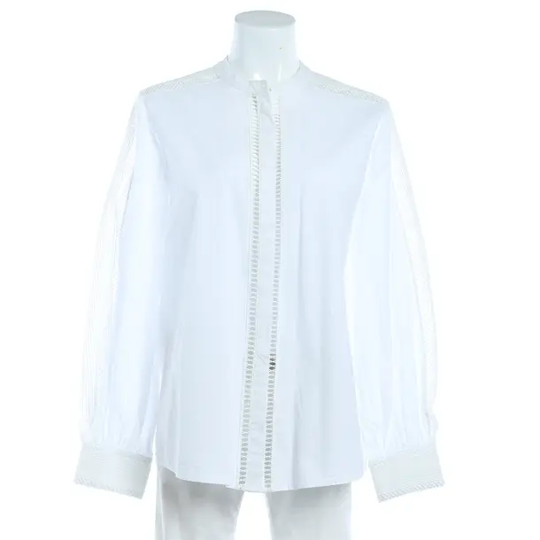 Blouse, in White, Cotton, Riani