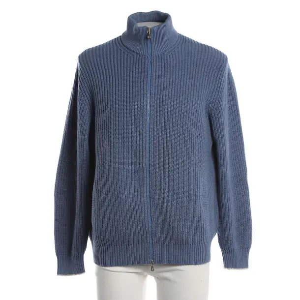 Pullover, in Blau, Baumwolle, Brunello Cucinelli