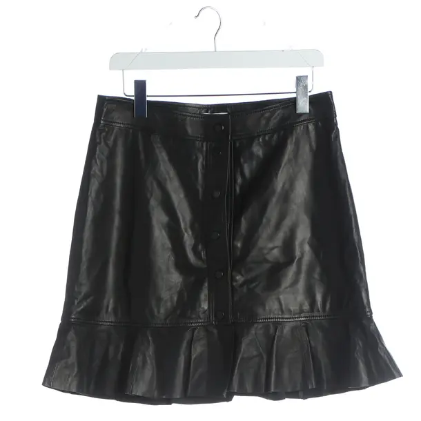 Skirt, in Black, Leather, Ganni