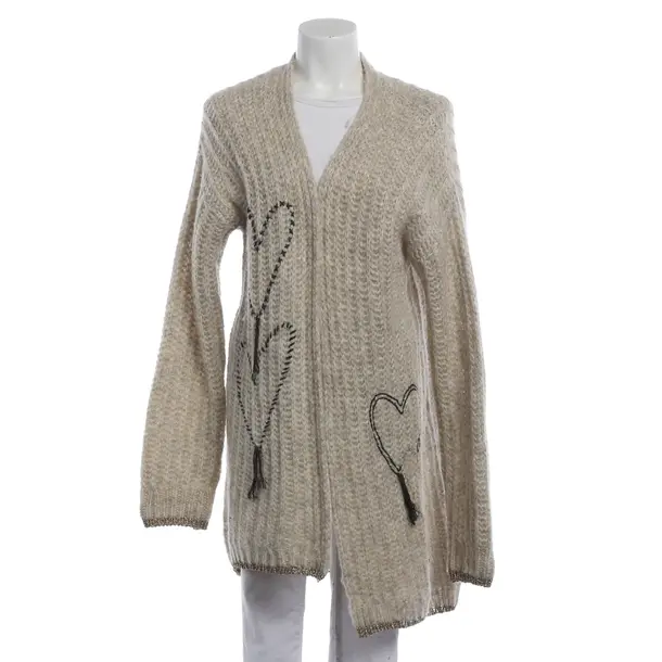 Strickjacke, in Beige, Wolle, Grace