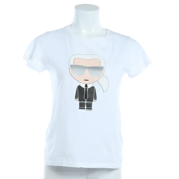 Shirt, in White, Cotton, Karl Lagerfeld