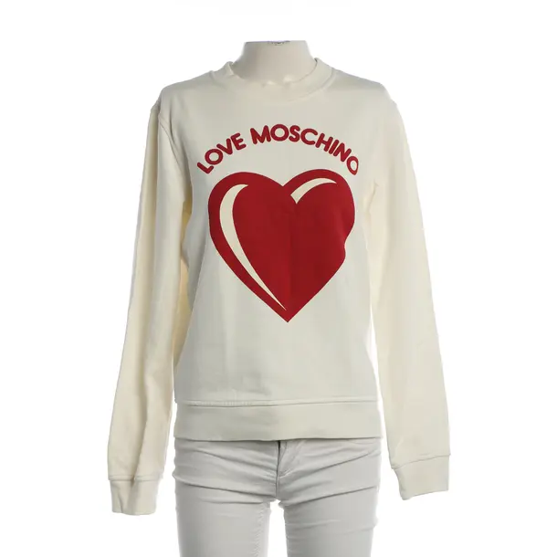 Sweatshirt, in Cream, Cotton, Love Moschino