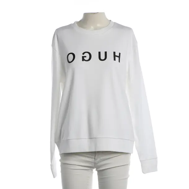 Felpa, in Bianco, Cotone, Hugo Boss Etichetta Rossa