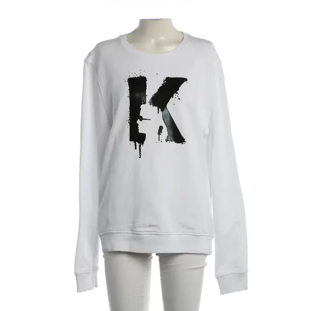 Felpa, in Bianco, Cotone, Karl Lagerfeld