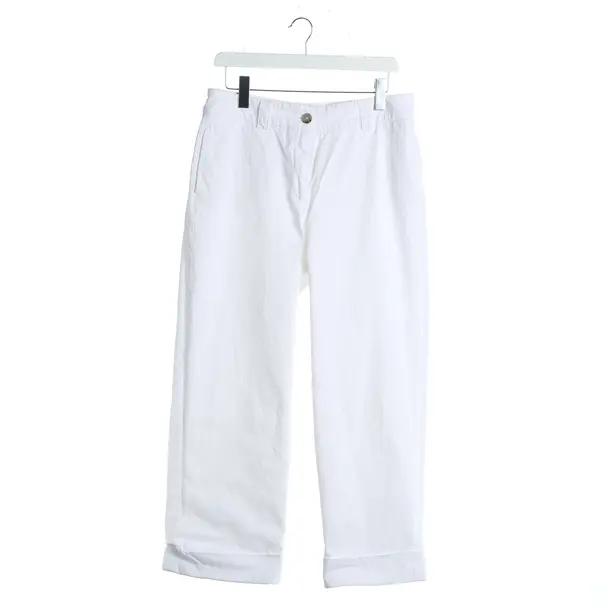 Pants, in White, Baumwolle, Peserico