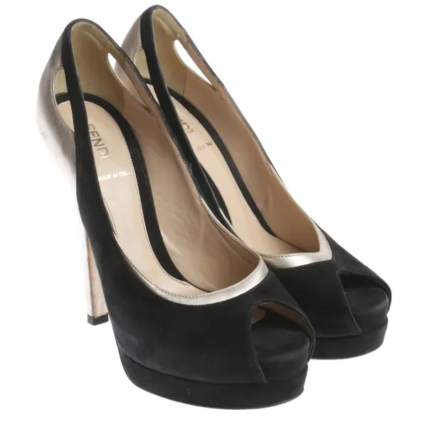 Peep Toes in Black, , Fendi