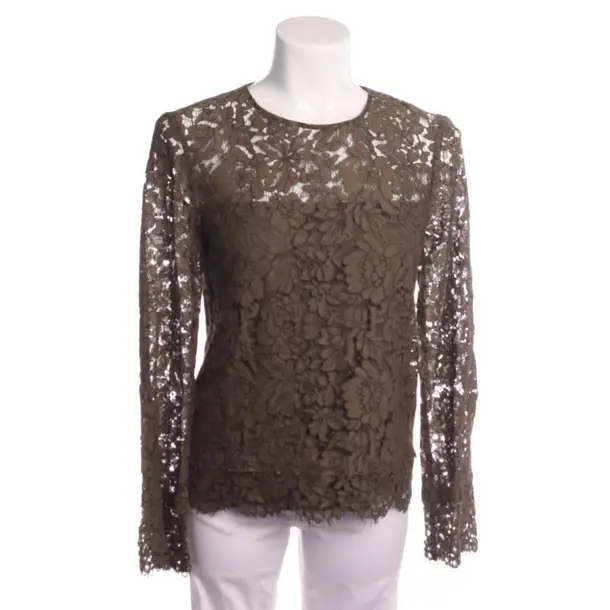 Shirt Blouse, in Dark Green, Cotton, Diane von Furstenberg