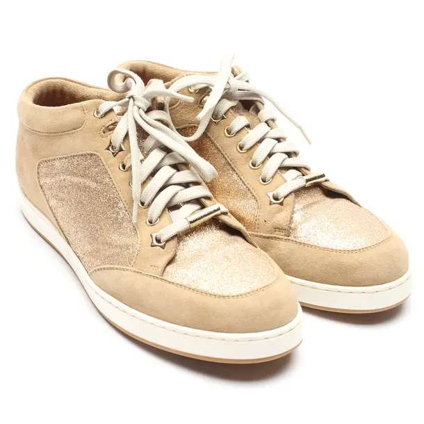 High-Top Sneakers in Metallic, , Jimmy Choo