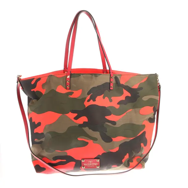 Reversible Shopper Bag in Neon, Cotton, Valentino