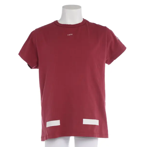 T-Shirt in Rot, Baumwolle, Off-White