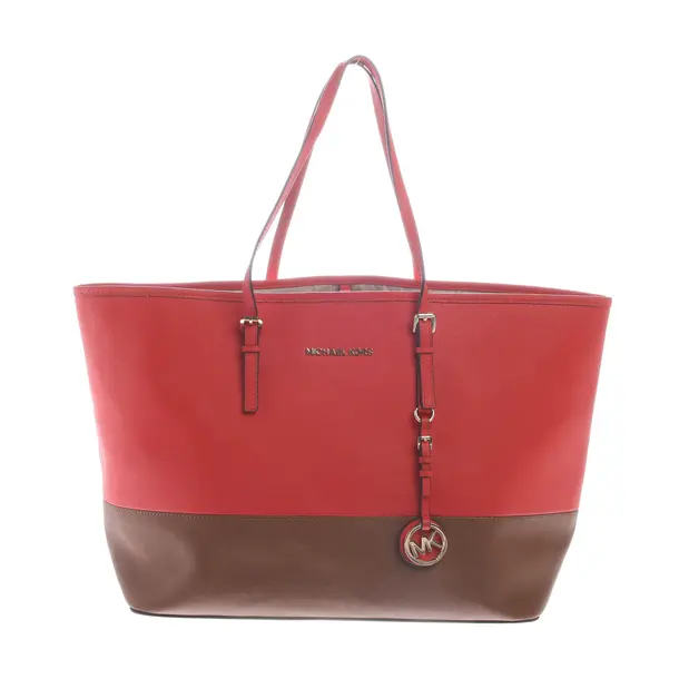 Shopper Bag in Red, Polyurethane, Michael Kors