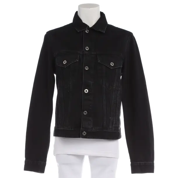 Sommerjacke in Schwarz, Baumwolle, Off-White