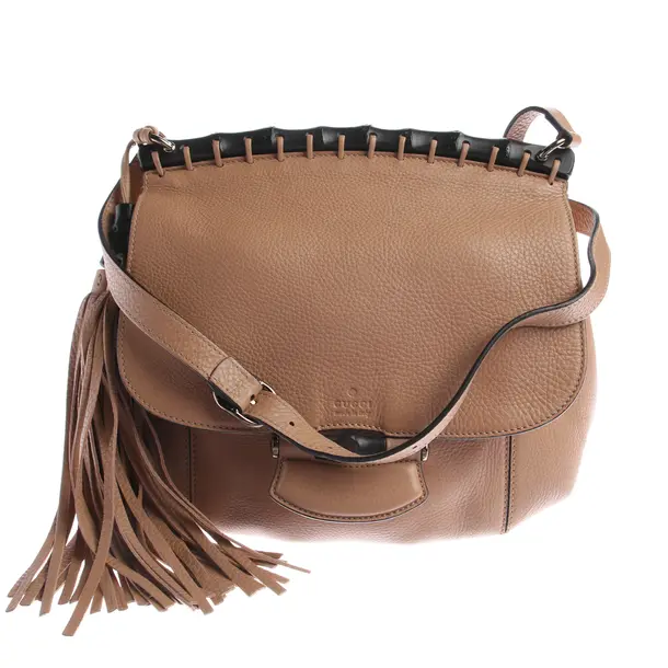 Schultertasche, in Hellbraun, Leder, Gucci