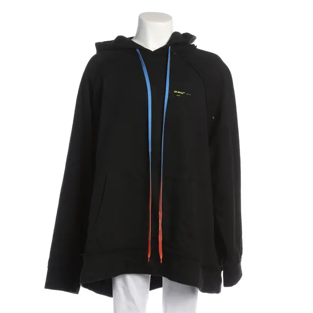 Hoodie in Schwarz, Baumwolle, Off-White