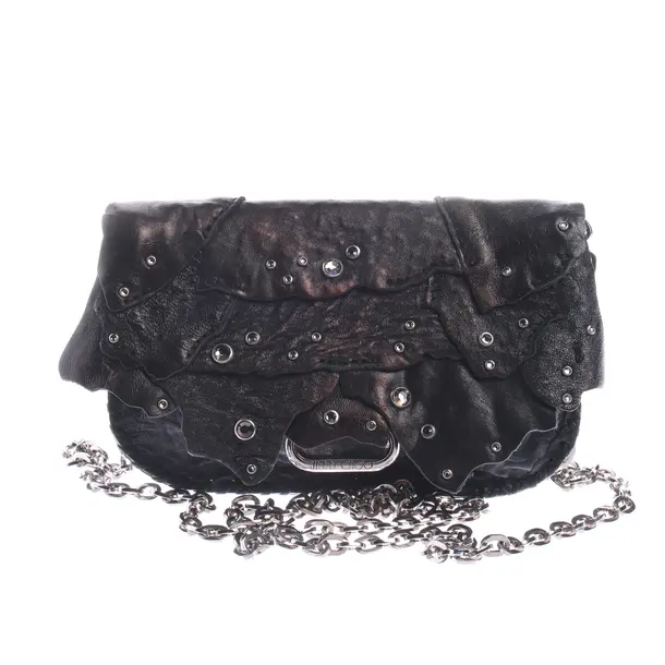 Abendtasche in Schwarz, Leder, Jimmy Choo