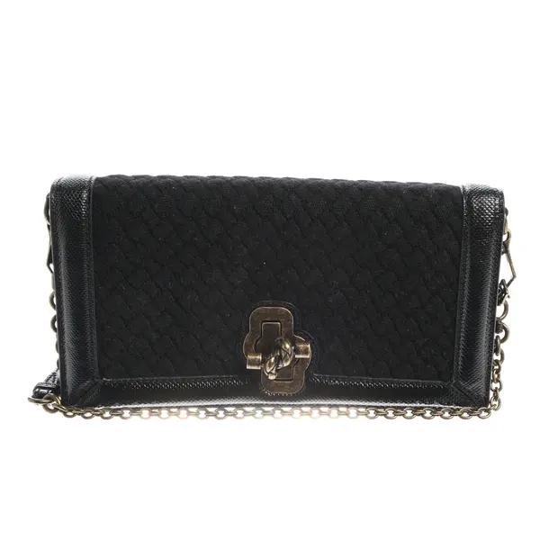 Evening Bag in Black, Cotton, Bottega Veneta