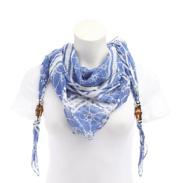 Shawl in Blue, Cotton, Gucci