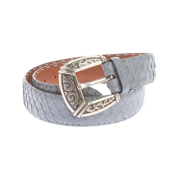 Belt in Gray, Leather, Reptile´s House