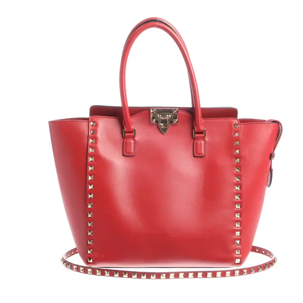 Handbag in Red, Leather, Valentino