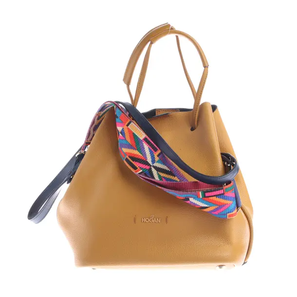 Shoulder Bag, in Orange, Leather, Hogan