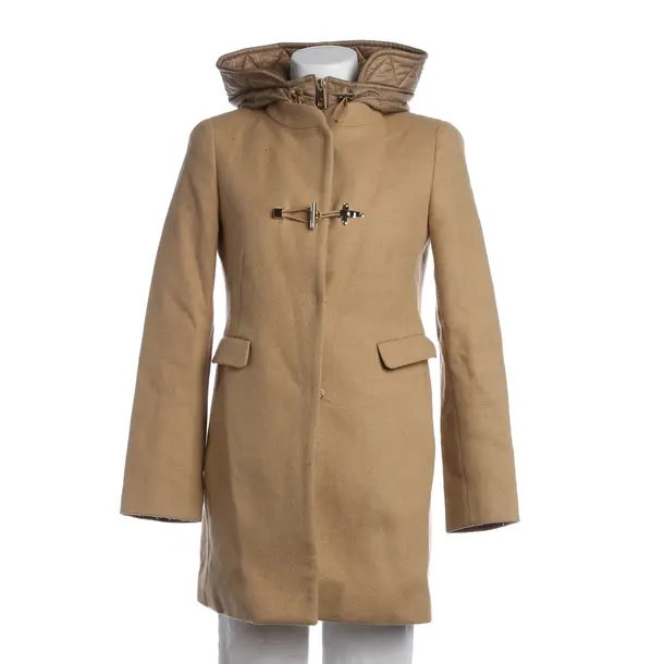 Mid-Season Coat in Brown, Wool, Fay