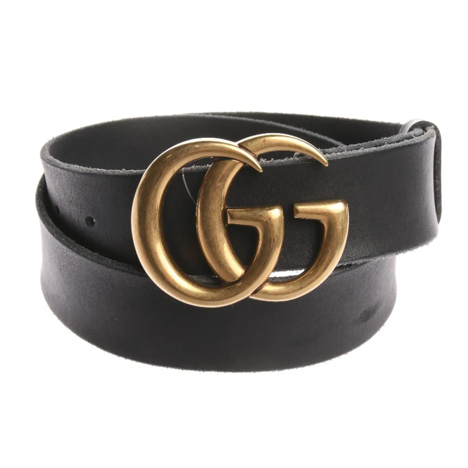 Original gucci belt 85in. Gucci G Supreme Monogram Matte Plutone Calfskin Double G  main image 4
