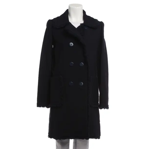 Mid-Season Coat, in Navy, Cotton, Twin Set