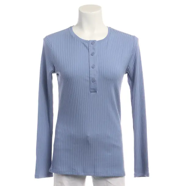 Long Sleeve Shirt in Blue, Cotton, Closed