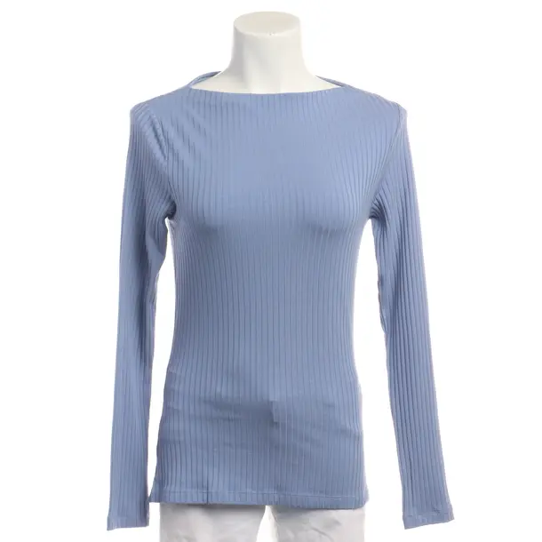 Long Sleeve Shirt in Blue, Cotton, Closed