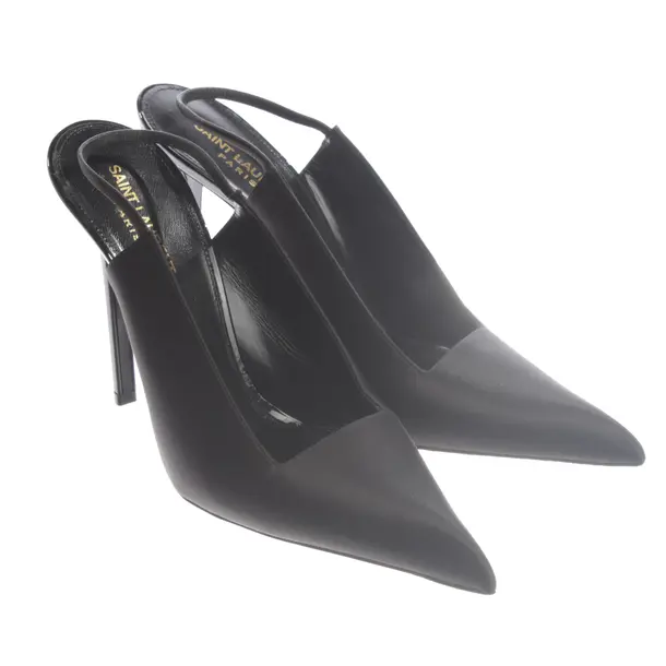 Slingbacks, in Schwarz, Saint Laurent