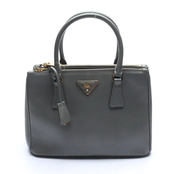 Handtasche in Grau, Leder, Prada