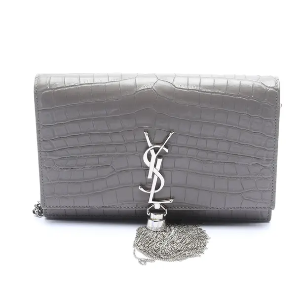 Umhängetasche in Grau, Leder, Saint Laurent
