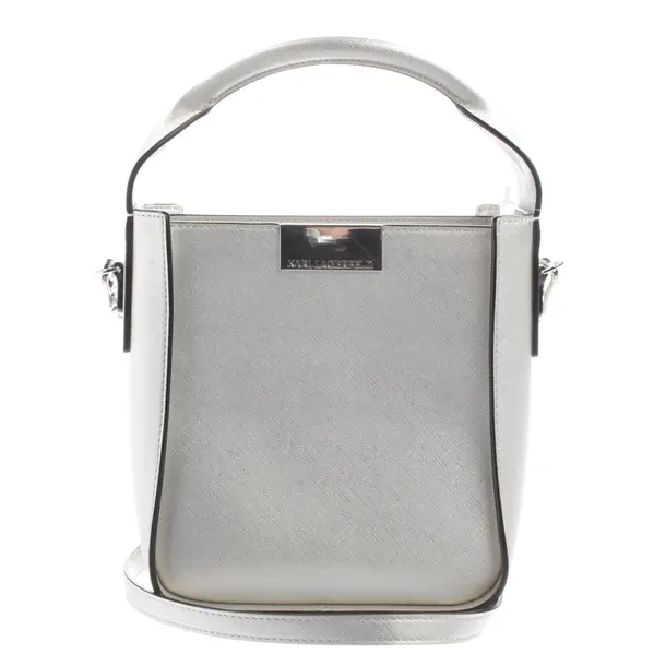 Handtasche, in Silber, Polyurethan, Karl Lagerfeld