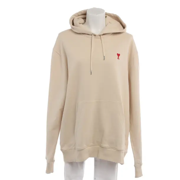 Hoodie in White, Cotton, Ami Paris
