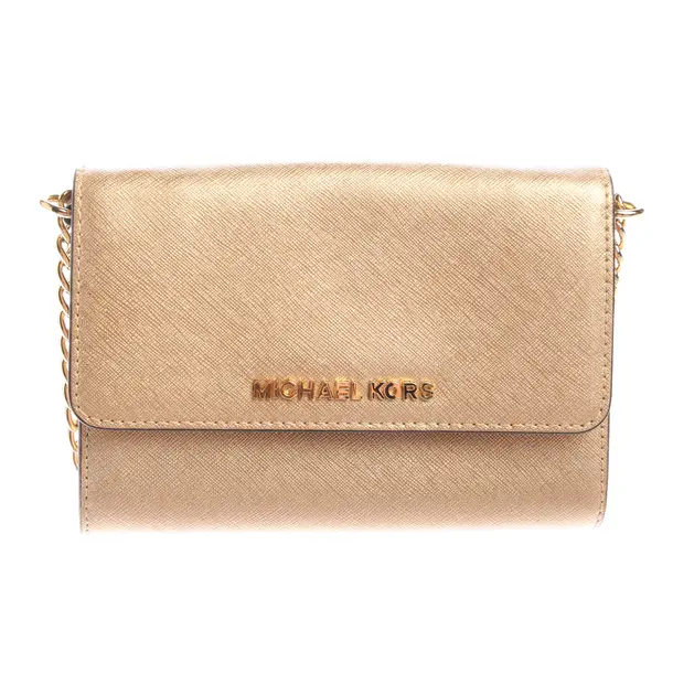 Wallet on Chain in Metallic, Leder, Michael Kors